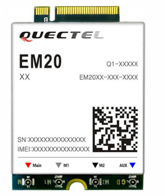 Conectividad compacta de la velocidad de IoT EM20 LTE-A Cat20 M.2 del módulo de Quectel